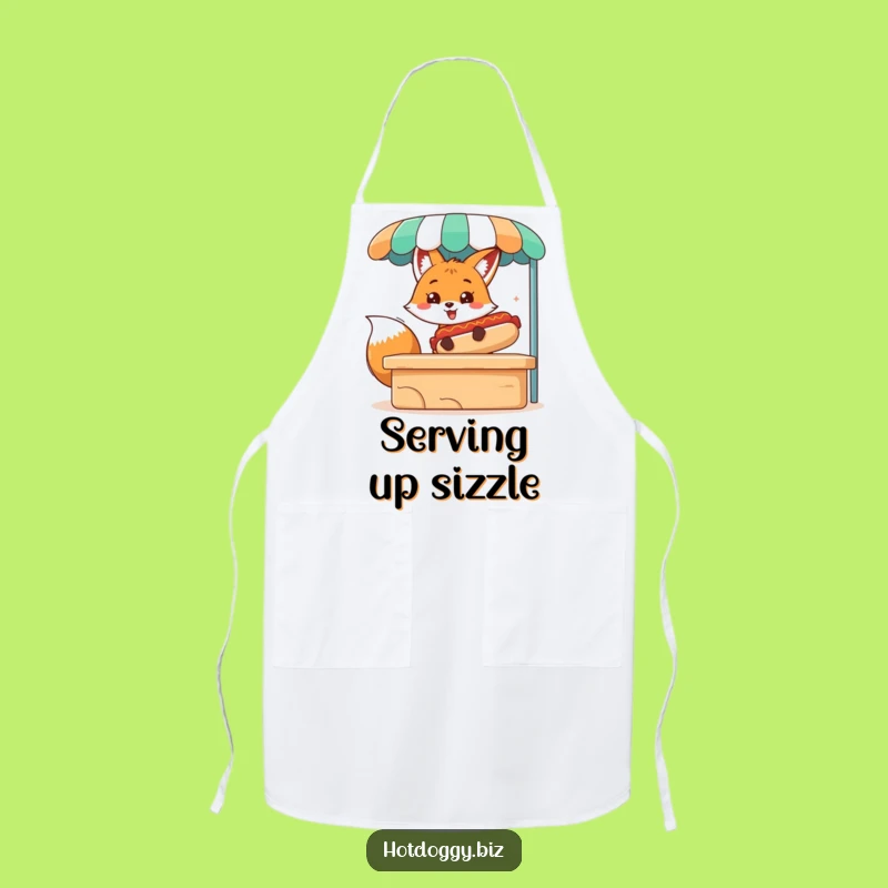 Funny Fox Hot Dog Apron: Cook Up Smiles With This Hilarious Kitchenwear!