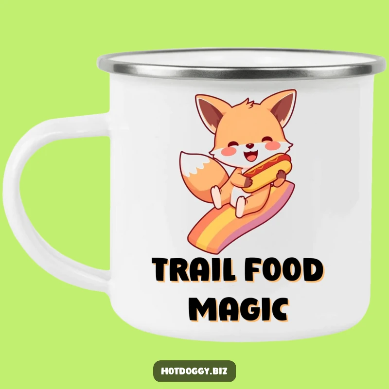 Funny Fox Rainbow Hot Dog Camping Mug: Adventure Fuel for Trailblazers