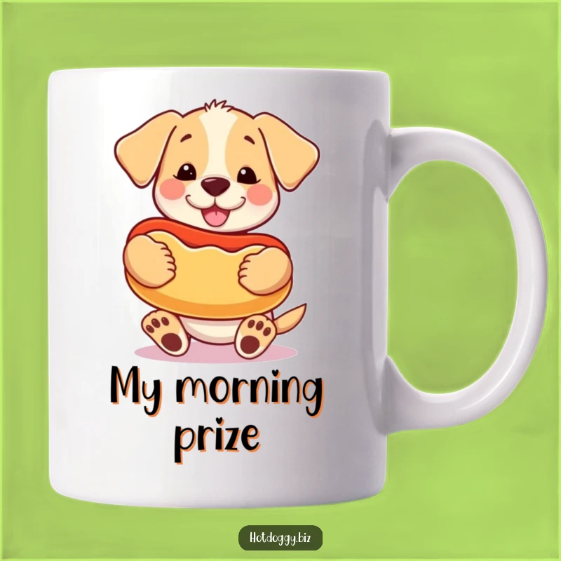 Funny Happy Puppy Hot Dog Mug: Prized Toy Surprise Gift for Dog Lovers