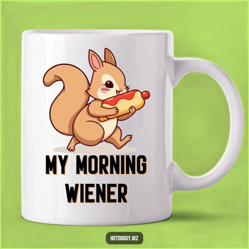 Funny Squirrel Hot Dog Mug: A Hilarious Stash For Your Morning Brew!