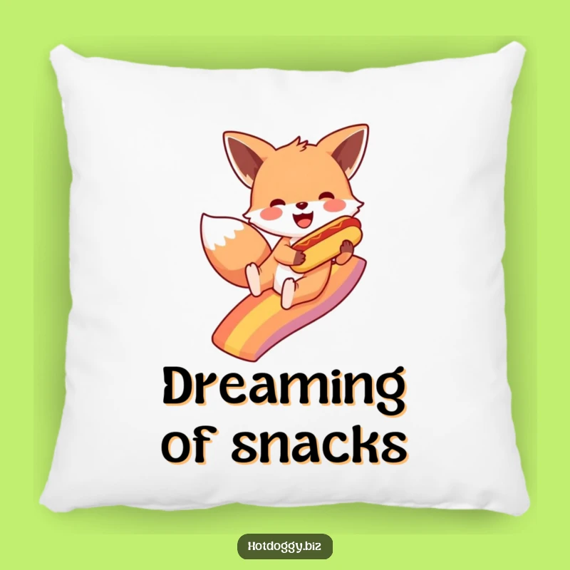 Funny Fox Rainbow Hot Dog Pillow: Cuddle Up with Whimsy and Comfort