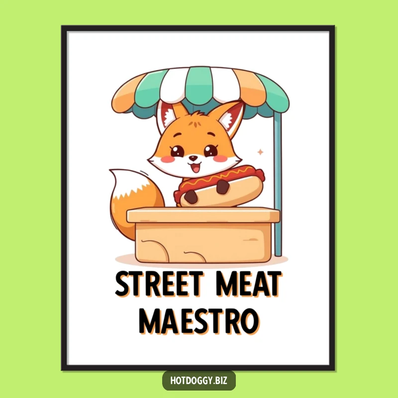 Funny Fox Hot Dog Digital Art: Instant Laughs For Your Walls!