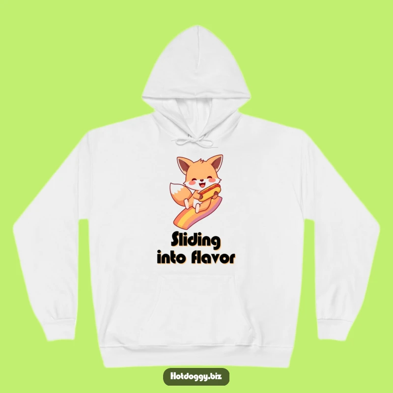 Cozy Funny Fox Rainbow Hot Dog Hoodie: Warm Up with Whimsy and Smiles