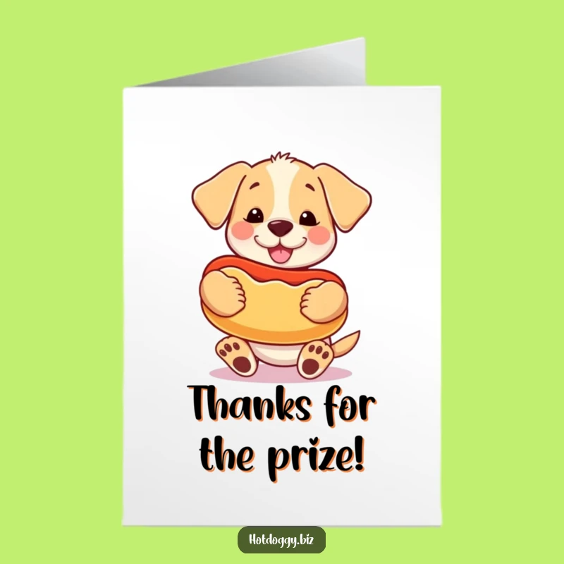 Free Printable Thank You Card: Puppy Hot Dog! Adorable Gratitude Downloadable.