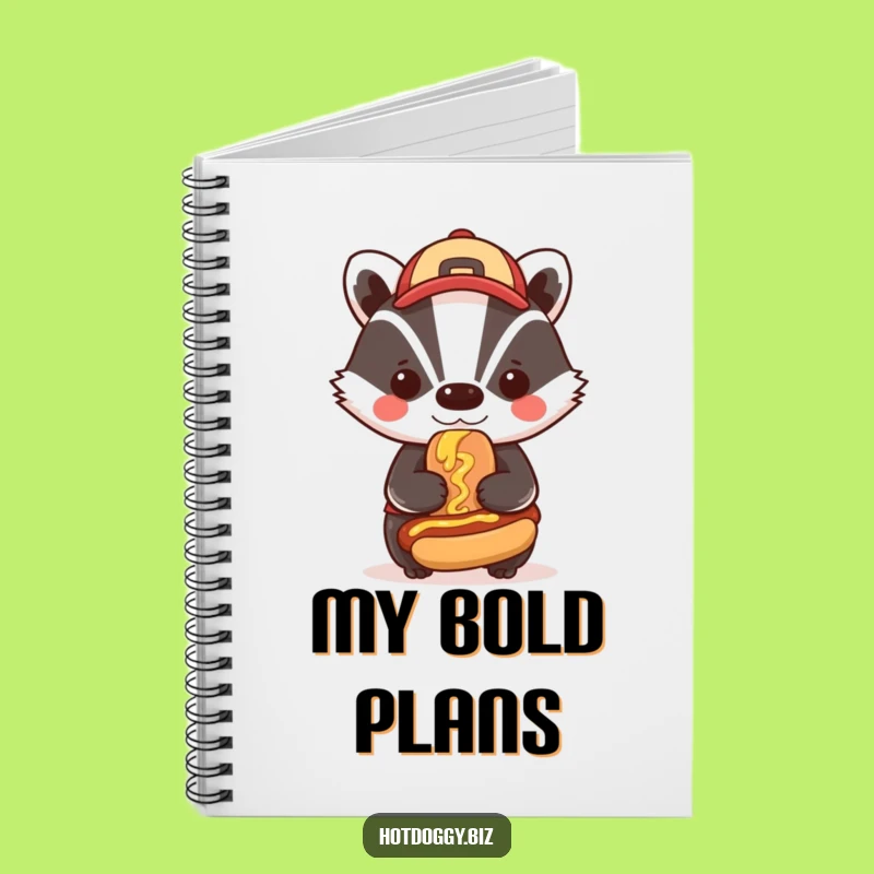 Funny Badger Mustard Hot Dog Notebook: Jot Down Bold Ideas with Flair