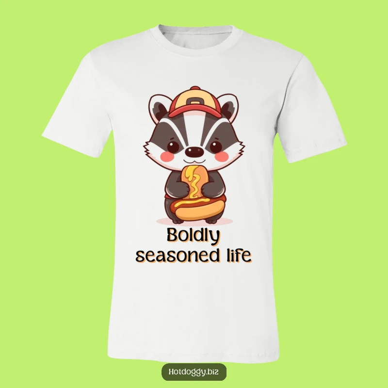 Funny Badger Mustard Hot Dog T-Shirt: Wear Your Boldness with Pride