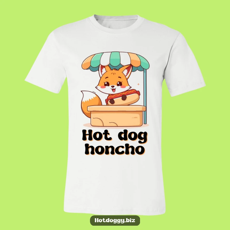 Funny Fox Hot Dog Tee: Wear Your Love For Whimsical Food Humor!