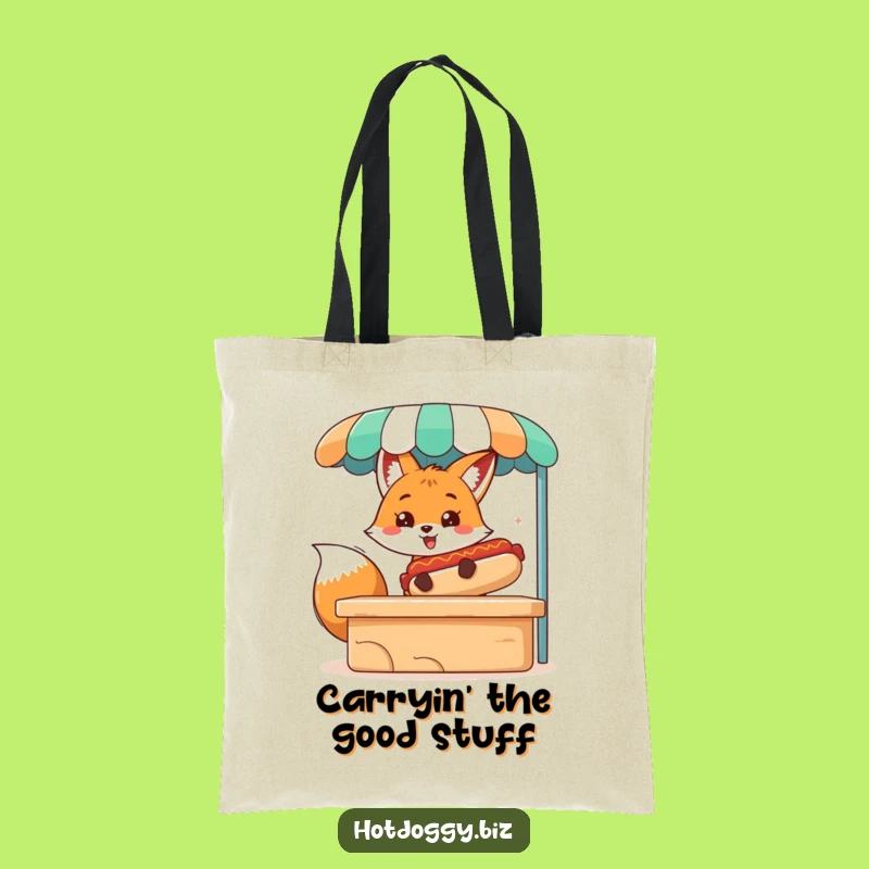 Funny Fox Hot Dog Tote Bag: Carry Your Laughs And Essentials In Style!