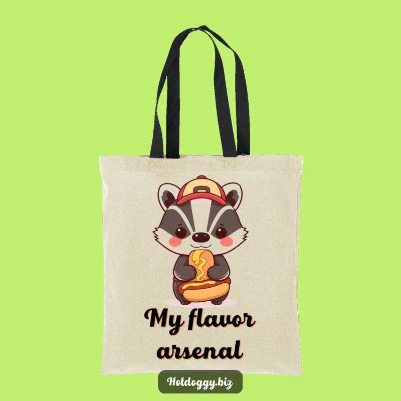 Funny Badger Mustard Hot Dog Tote Bag: Carry Your Boldness Everywhere